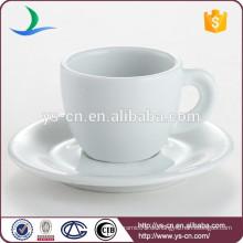 85ml Sublimation weiße Keramik Kaffeetasse Set akzeptieren benutzerdefinierte Design